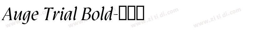 Auge Trial Bold字体转换
